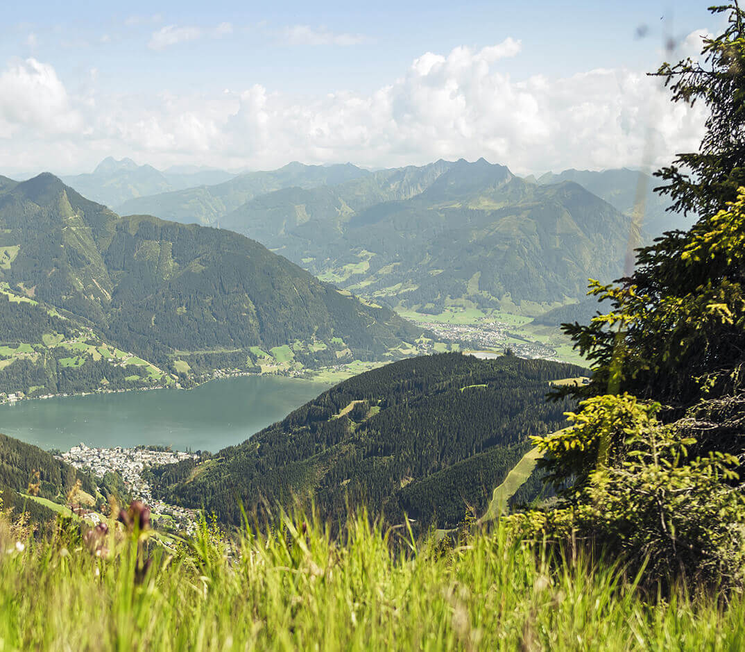 Blick vom Berg zum Zeller See